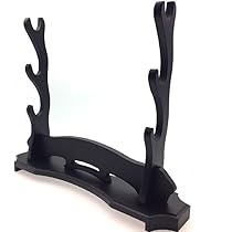 Amazon.co.jp: 刀台 刀置き 横置き 日本刀 模造刀 竹刀 木刀 黒